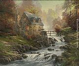 Cobblestone Mill by Thomas Kinkade